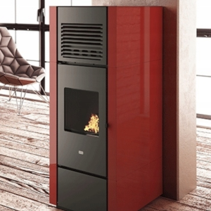 Piec na pellet eva calor nia 15 kw z dgp bordowy